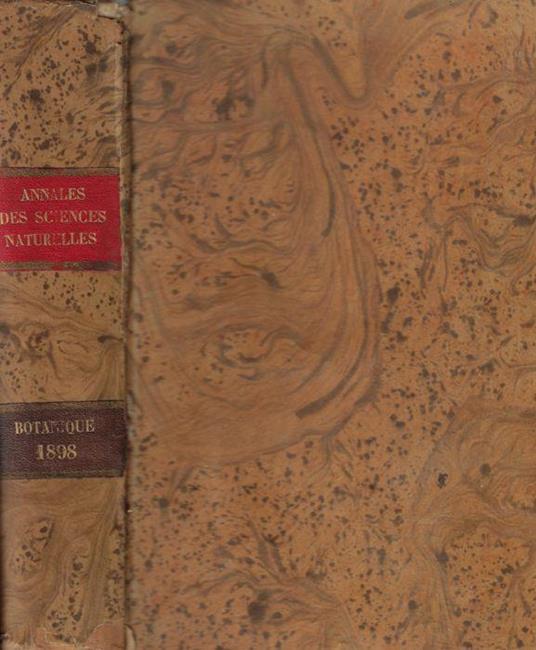 Annales des sciences naturelles botanique VIII série tome VII-VIII 1898 - copertina