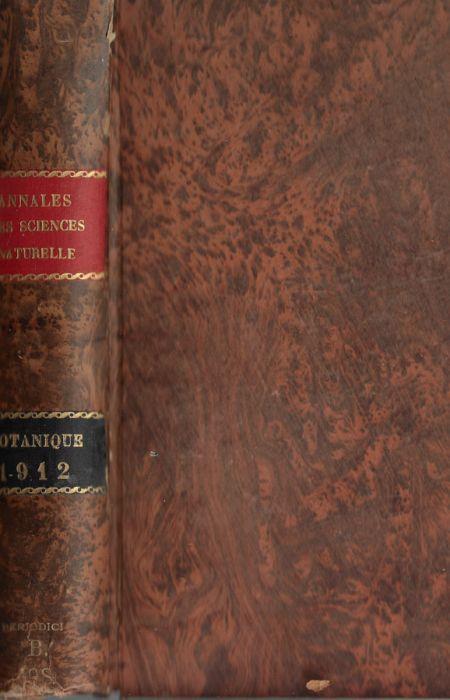 Annales des sciences naturelles botanique IX série tome XV-XVI 1912 - copertina