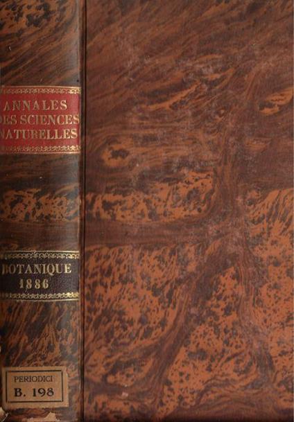 Annales des sciences naturelles botanique VII série tome III-IV 1886 - copertina