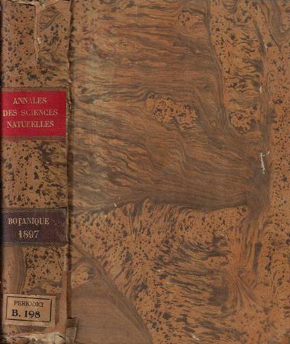 Annales des sciences naturelles botanique VIII série tome III-IV 1897 - copertina