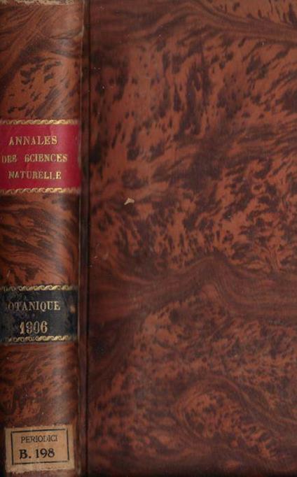 Annales des sciences naturelles botanique IX série tome III-IV 1906 - copertina