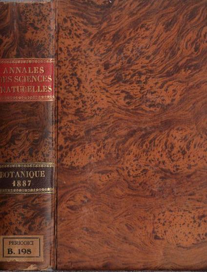 Annales des sciences naturelles botanique VII série tome V-VI 1887 - copertina