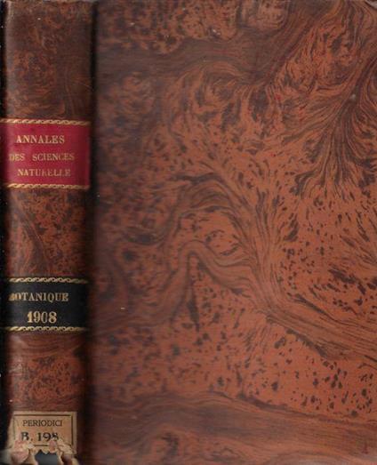 Annales des sciences naturelles botanique IX série tome VI-VIII 1908 - copertina