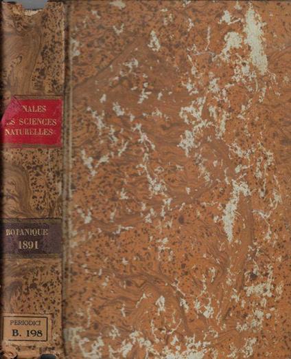 Annales des sciences naturelles botanique VII série tome XIII-XIV 1891 - copertina