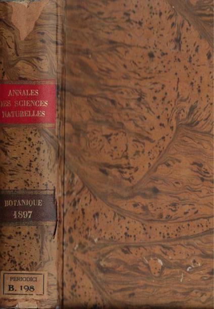 Annales des sciences naturelles botanique VIII série tome V-VI 1897 - copertina