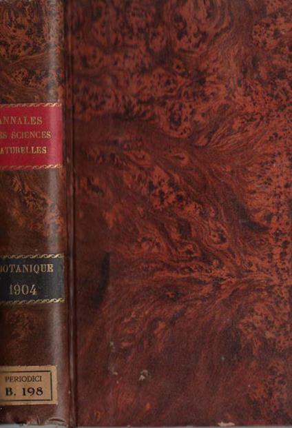 Annales des sciences naturelles botanique VIII série tome XIX-XX 1904 - copertina