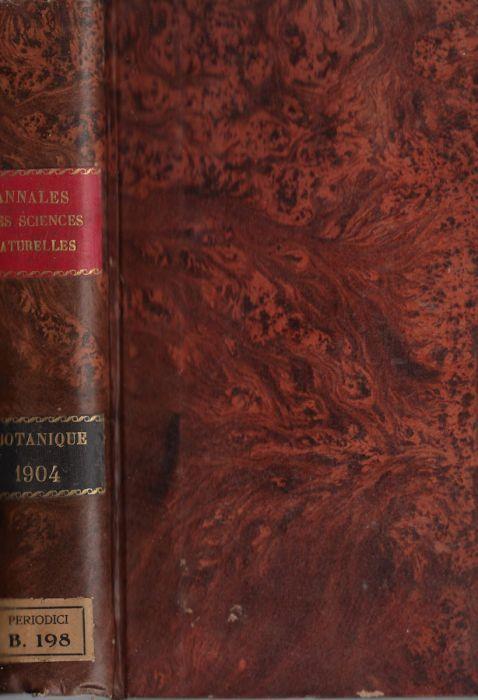 Annales des sciences naturelles botanique VIII série tome XIX-XX 1904 - copertina