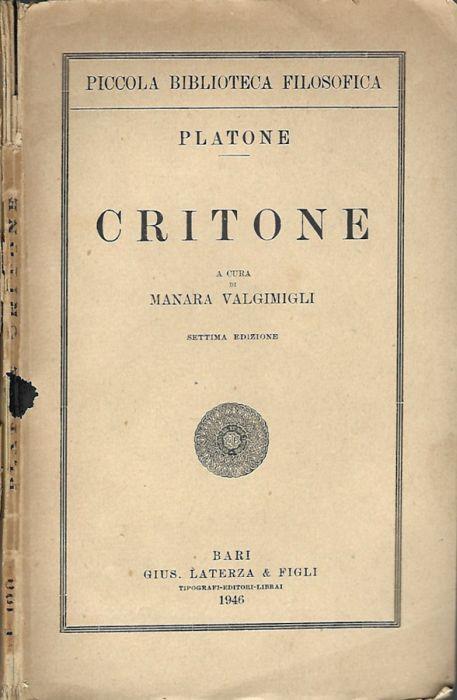 Critone - Platone - copertina