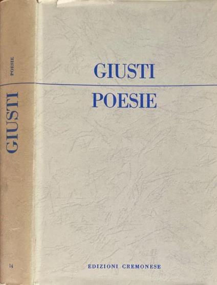 Poesie - Giuseppe Giusti - copertina