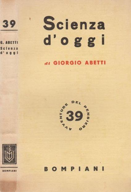 Scienza d'oggi - Giorgio Abetti - copertina