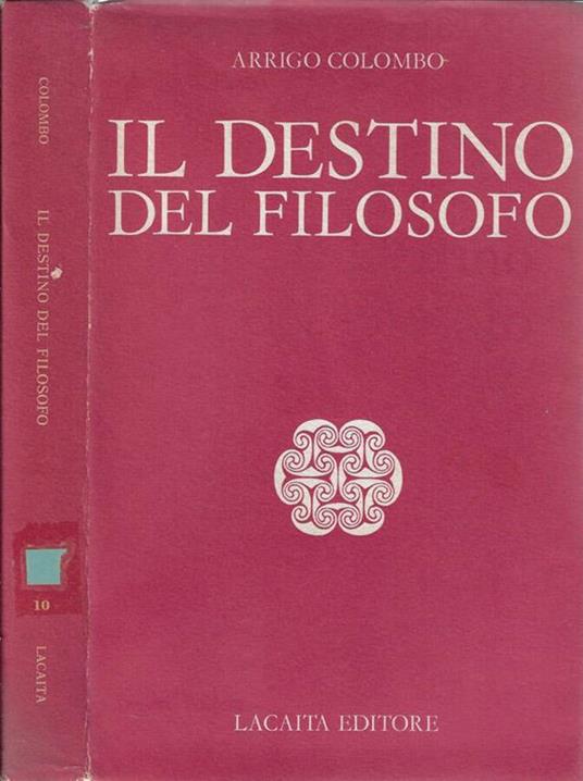 Il destino del filosofo - Arrigo Colombo - copertina