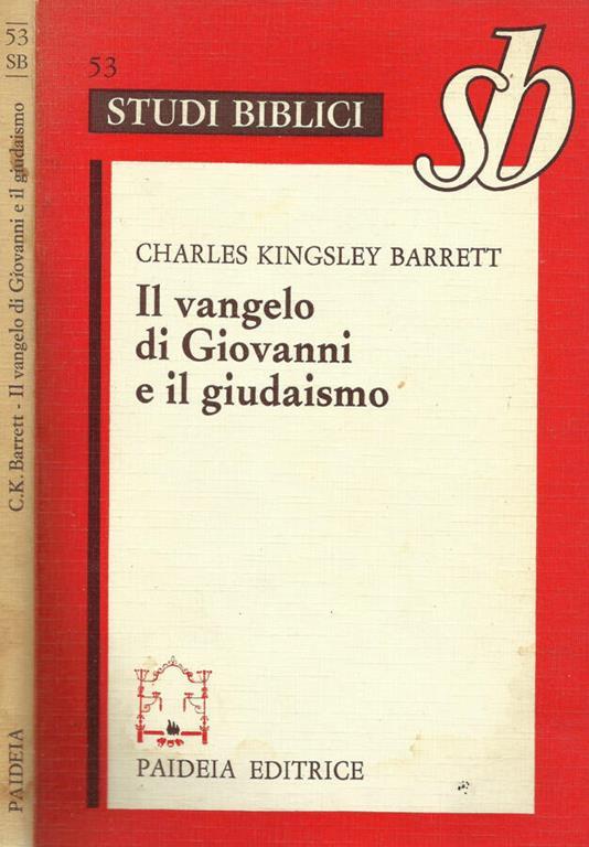 Il vangelo di Giovanni e il giudaismo - copertina