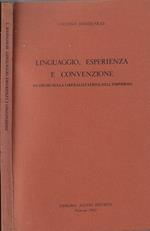 Linguaggio, esperienza e convenzione