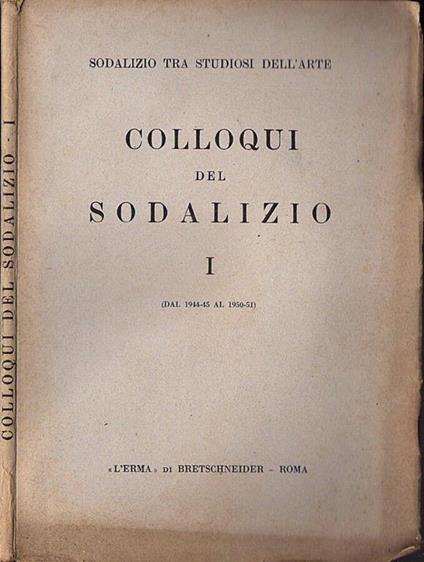 Colloqui del sodalizio - copertina