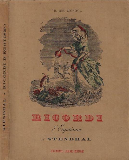 Ricordi d'Egotismo - Stendhal - copertina