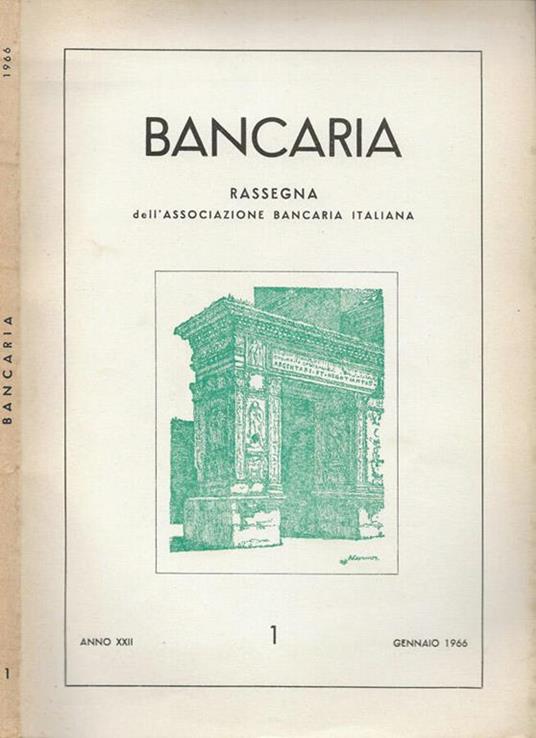 Bancaria-Rassegna dell’Associazione bancaria italiana, Anno XXII, 1, 1966 - copertina