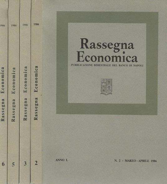 Rassegna Economica 2,3,5,6 Anno L 1986 - Giuseppe Palomba - copertina