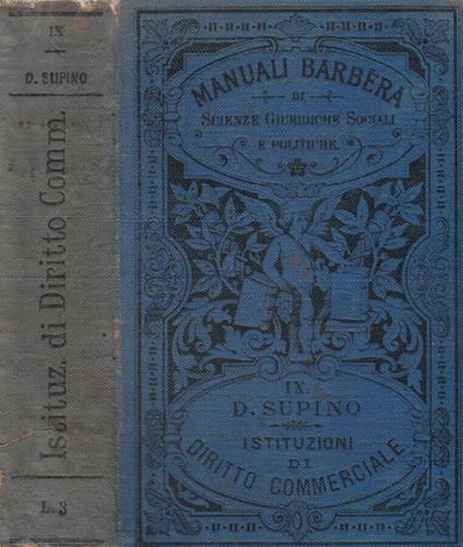 Istituzioni di Diritto Commerciale - David Supino - copertina