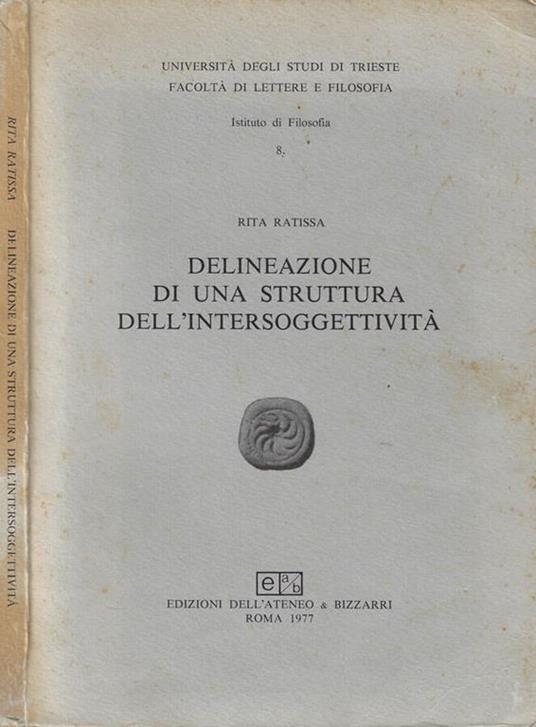 Delineazione di una struttura dell'intersoggettività - Rita Ratissa - copertina