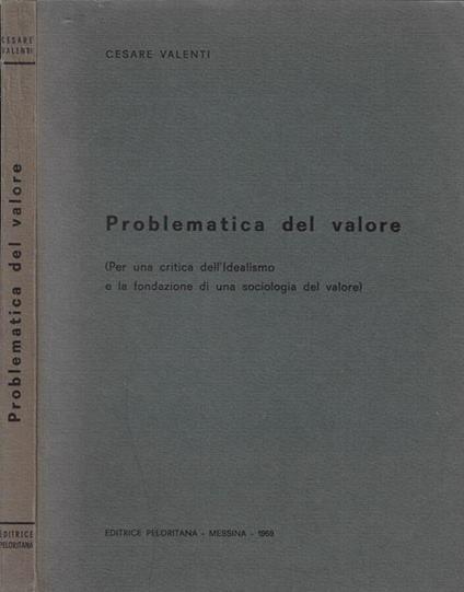 Problematica del valore - Cesare Valentini - copertina