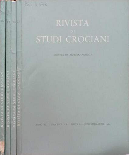 Rivista di Studi Crociani Anno XIX-FascicoloI,II, III,IV 1982 - Alfredo Parente - copertina