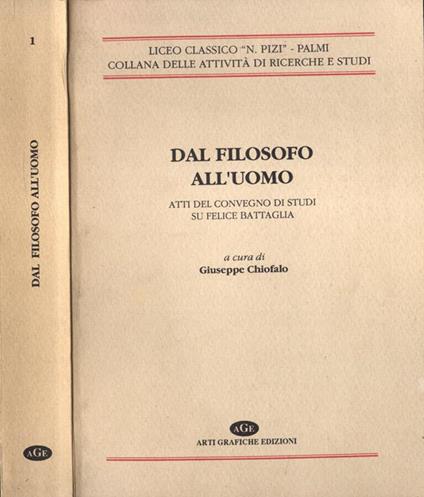 Dal filosofo all' uomo - copertina