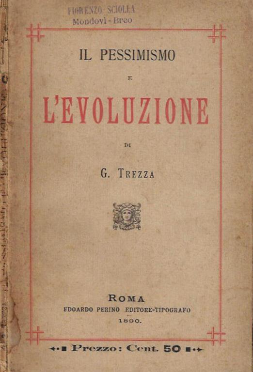 Il pessimismo e l'evoluzione - G. Trezza - copertina
