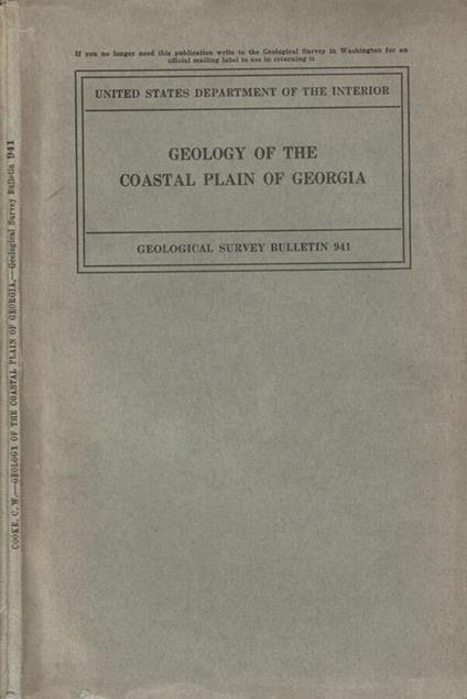 Geology of the coastal plain of Georgia - copertina