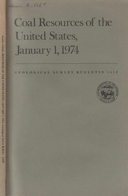 Coal resources of the United States, January 1, 1974 - copertina