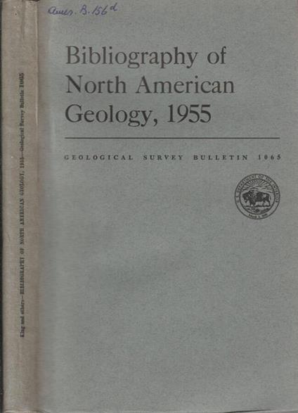 Bibliography of North American geology, 1955 - copertina