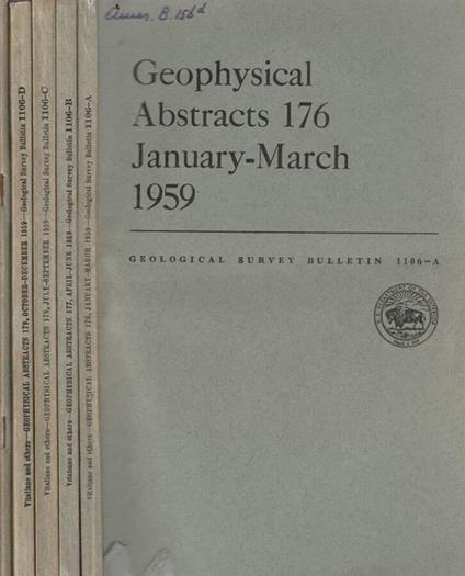 Geophysical abstracts 1959 - copertina