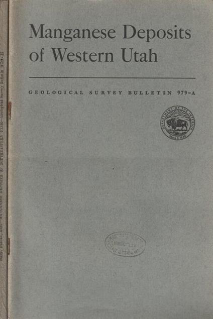 Manganese deposits of Utah - copertina