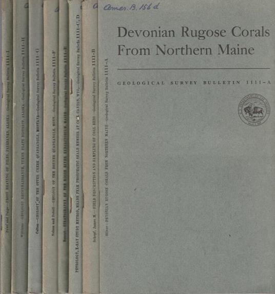 Contributions to general geology - copertina