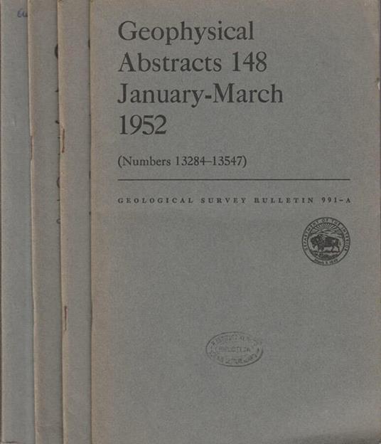 Geophysical abstracts 148 - copertina