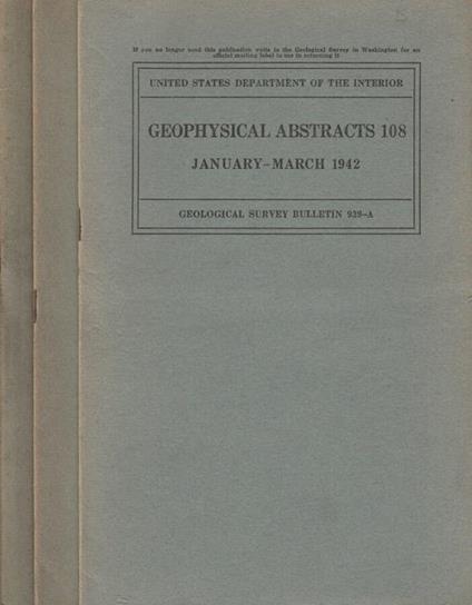 Geophysical abstracts 108 - copertina