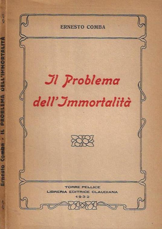 Il Problema dell'Immortalità - Ernesto Comba - copertina