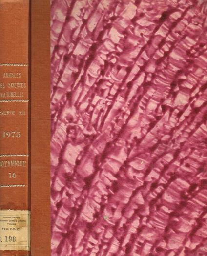 Annales des sciences naturelles. Botanique et biologie vegetale. 12 serie, tomo 16 - Roger Heim - copertina