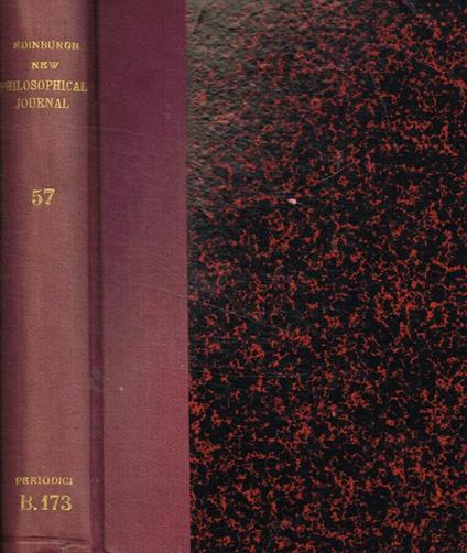The edinburgh new philosophical Journal vol.LVII, july-october 1854 - copertina