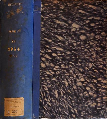 Bulletin analytique vol XV parte 2 - copertina