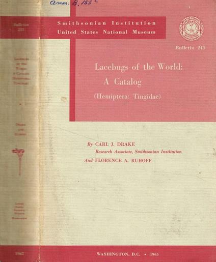 Lacebugs of the world: a catalog (hemiptera: Tingidae) - copertina