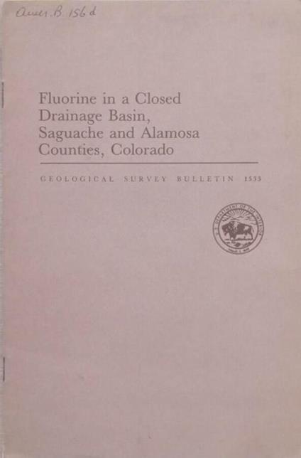 Fluorine in a Closed Drainage Basin, Saguache and Alamosa Counties, Colorado - copertina