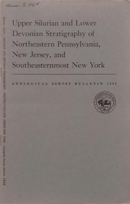 Upper Silurian and Lower Devonian Stratigraphy of Northeastern Pennsylvania, New Jersey, and Southeasternmost New York - copertina