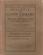 Bulletin of the Lloyd Library of Botany, Pharmacy and Materia Medica