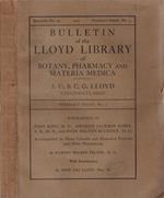 Bulletin of the Lloyd Library of Botany, Pharmacy and Materia Medica