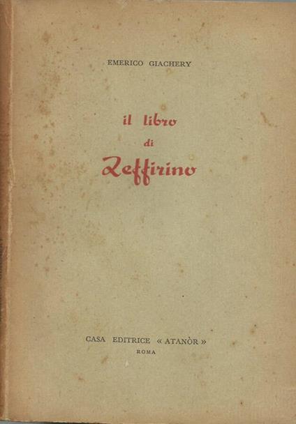 Il libro di Zeffirino - Emerico Giachery - copertina