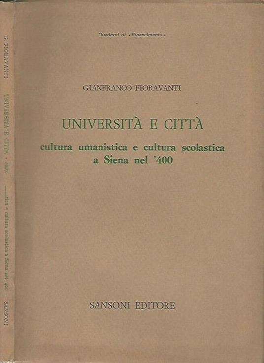 Università e Città - Gianfranco Fioravanti - copertina