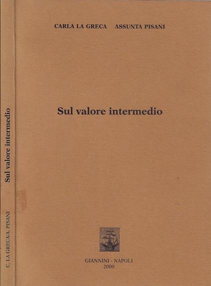 Sul valore intermedio - copertina