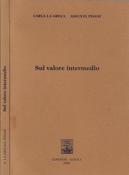 Sul valore intermedio - copertina
