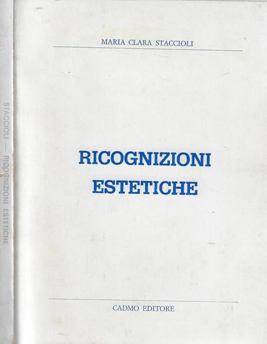 Ricognizioni estetiche - copertina