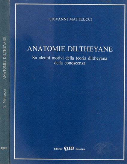 Anatomie diltheyane - Giovanni Matteucci - copertina